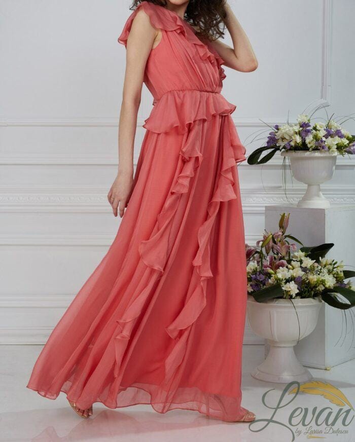 "L'Alda" – Monospalla con Volant a Cascata - immagine 2