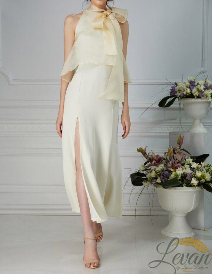 "L'Alessia" – Tubino con Top in Organza e Fiocco - immagine 5