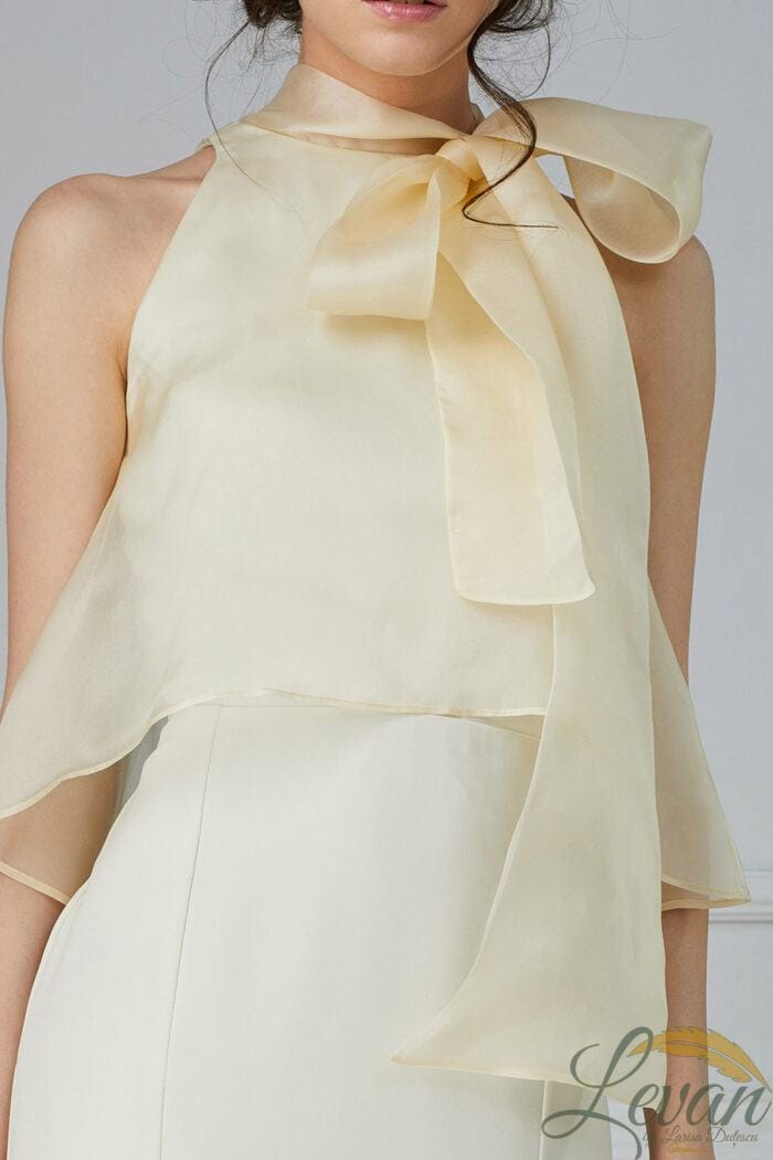 "L'Alessia" – Tubino con Top in Organza e Fiocco - immagine 2