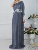 "L'Ariana" – Monospalla Plissettato con Ricami