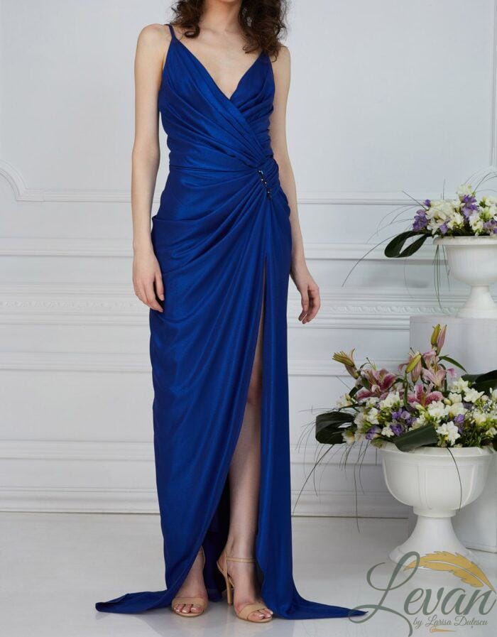 "La Giovana" – Blu Elettrico Drappeggiato - immagine 5