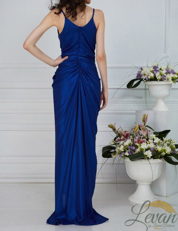 "La Giovana" – Blu Elettrico Drappeggiato - immagine 3