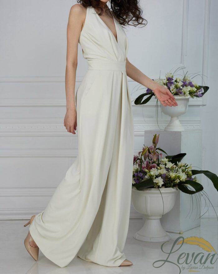 "La Siena" – Pantalone Palazzo e Scollo Profondo - immagine 4