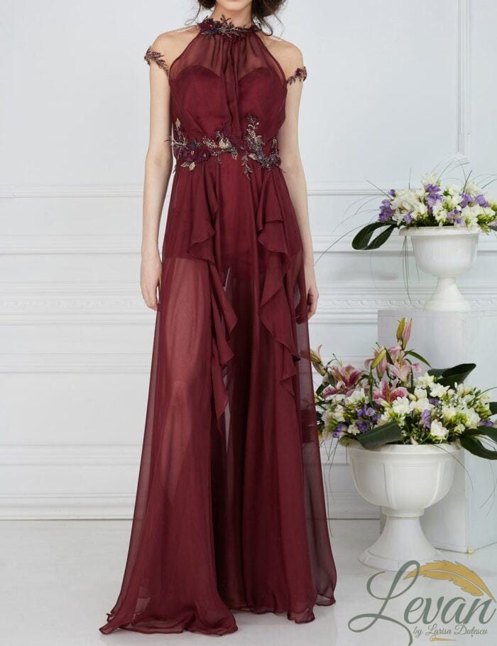 "La Zaira" – In Chiffon con Ricami Floreali - immagine 4