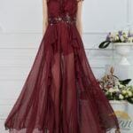 "La Zaira" – In Chiffon con Ricami Floreali