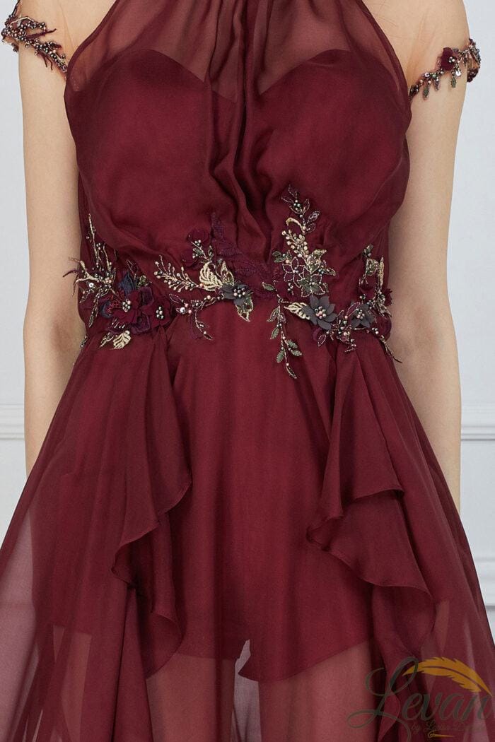 "La Zaira" – In Chiffon con Ricami Floreali - immagine 5